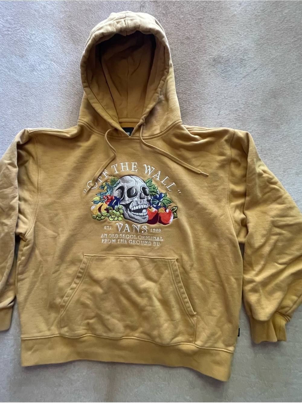 Off The Wall Yellow Skull Hoodie